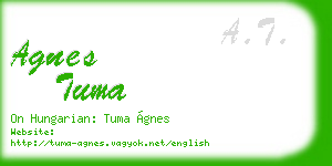 agnes tuma business card